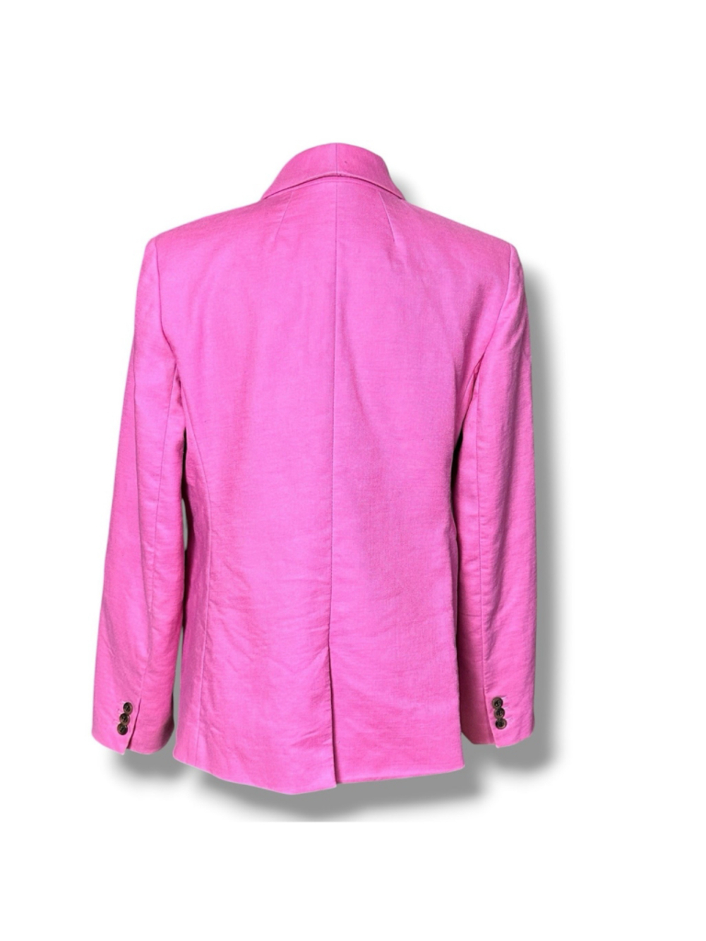 J Crew Blazer Womens 14 Pink Parke Linen Blend One Button Suit Jacket Office - Picture 5 of 12